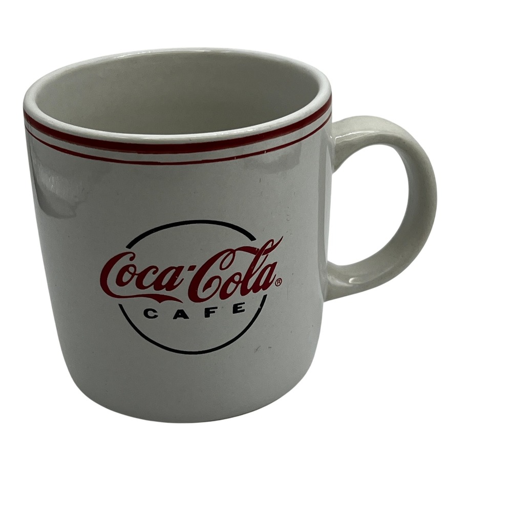 Vintage Coca-Cola Cafe Coffee Mug Gibson Ceramic Red White Soda Logo 12oz
